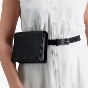 NWOT Calvin Klein CK Black Leather Belt Bag